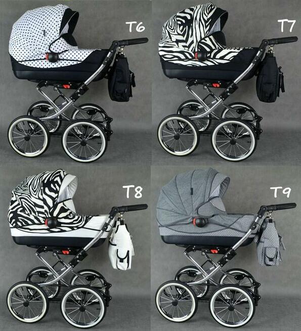 NOWY Wózek Dziecięcy VIKO Retro Chrom zestaw 3w1 Fotelik +