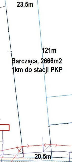 Okazja ,Barcząca, 1km do stacji PKP, 2666m2, woda, prąd