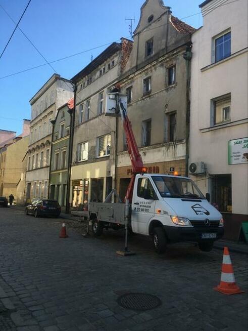 Podnośnik koszowy wynajem usługi 21m , 11 m bok, OPOLSKIE/DO