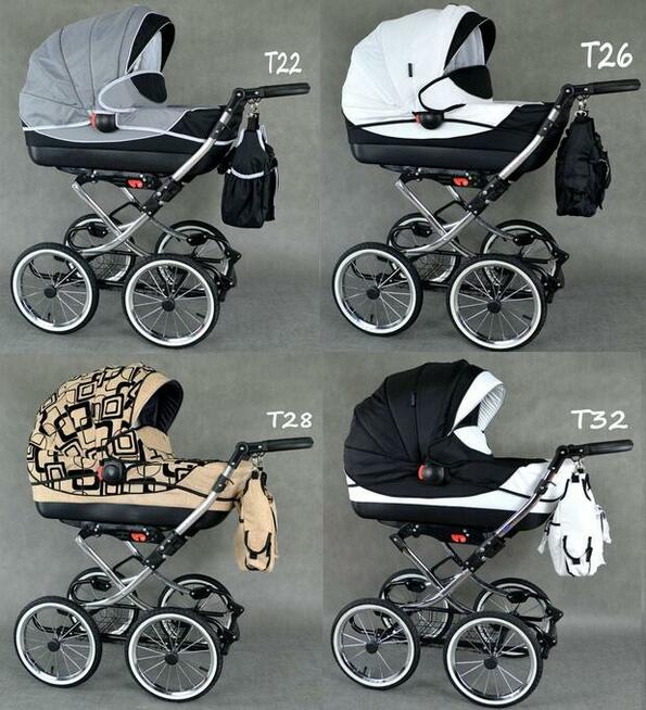 NOWY Wózek Dziecięcy VIKO Retro Chrom zestaw 3w1 Fotelik +