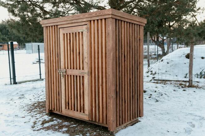 Domek narzędziowy 2 x 1,1m z elewacją lamel pion