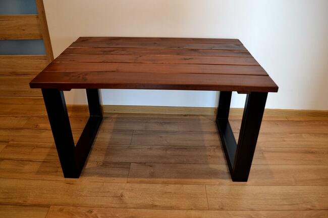 Stolik kawowy loftowy Stół drewniany stalowy pokojowy ława