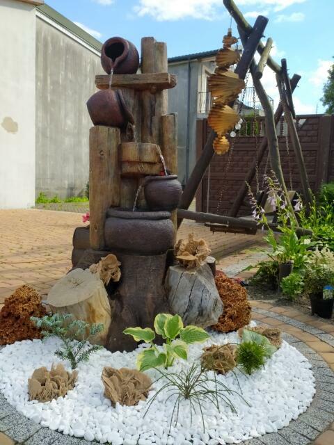 FONTANNA OGRODOWA NA PNIU wysokość 122 cm - oświetlenie