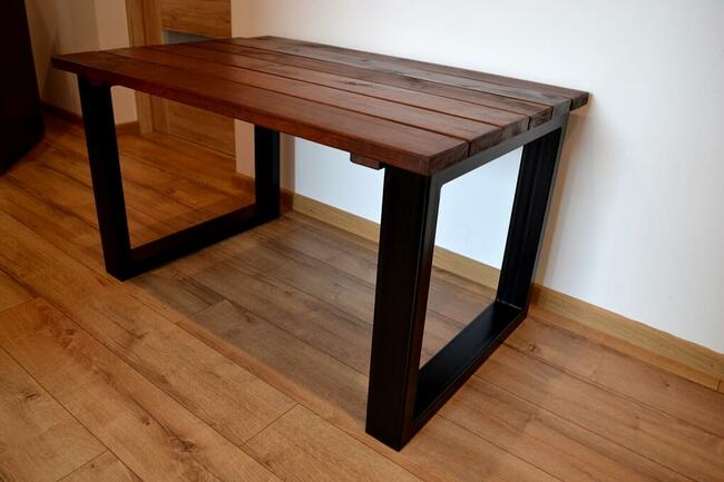 Stolik kawowy loftowy Stół drewniany stalowy pokojowy ława