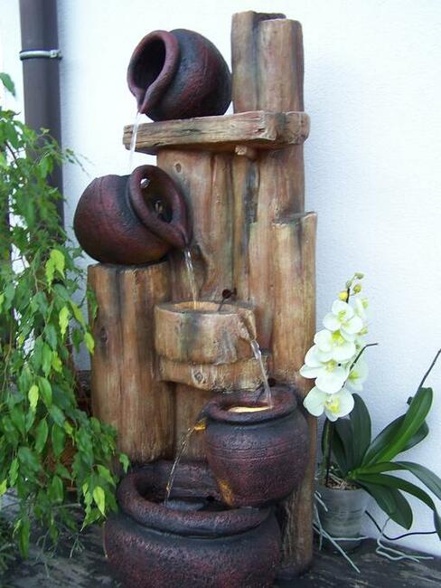 FONTANNA OGRODOWA NA PNIU wysokość 122 cm - oświetlenie