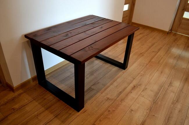 Stolik kawowy loftowy Stół drewniany stalowy pokojowy ława