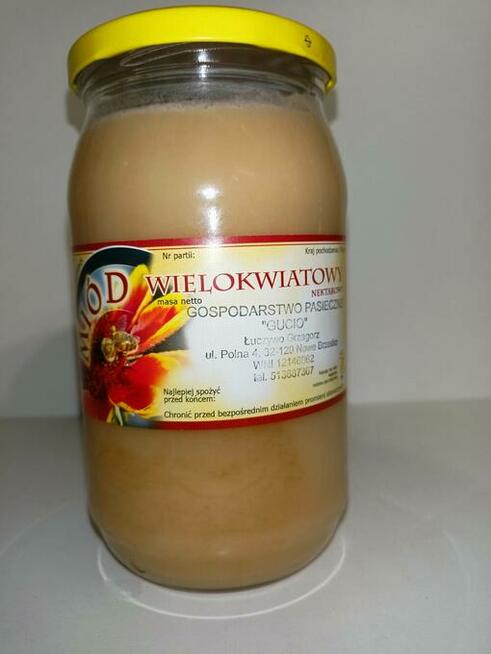 Miód akacjowy lipowy spadziowy wielokwiatowy pasieka Gucio