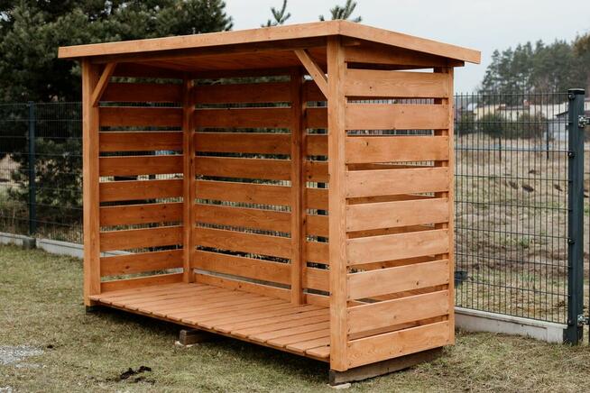 Drewutnia poszerzana 3,14 x 1,1m , deska szeroka