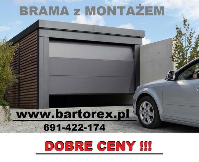 Brama garażowa segmentowa Hormann 2500x2250 orzech