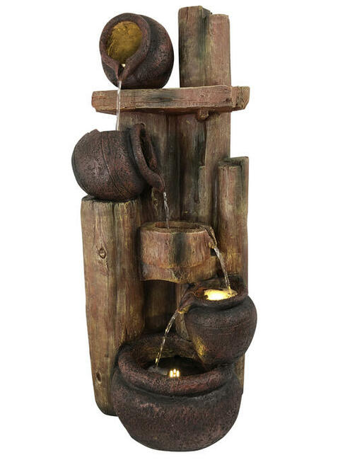 FONTANNA OGRODOWA NA PNIU wysokość 122 cm - oświetlenie