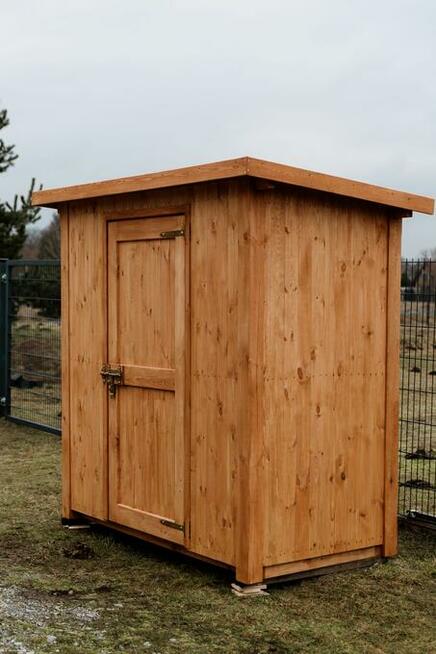 Domek narzędziowy 2 x 1,1m w konstrukcji słupowej, elewacja