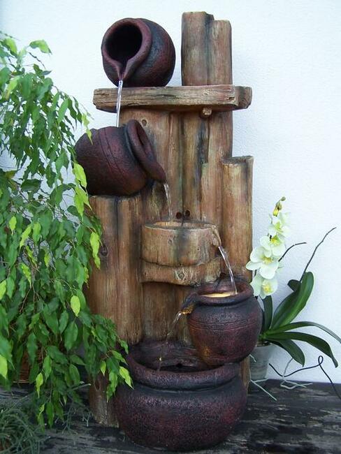 FONTANNA OGRODOWA NA PNIU wysokość 122 cm - oświetlenie