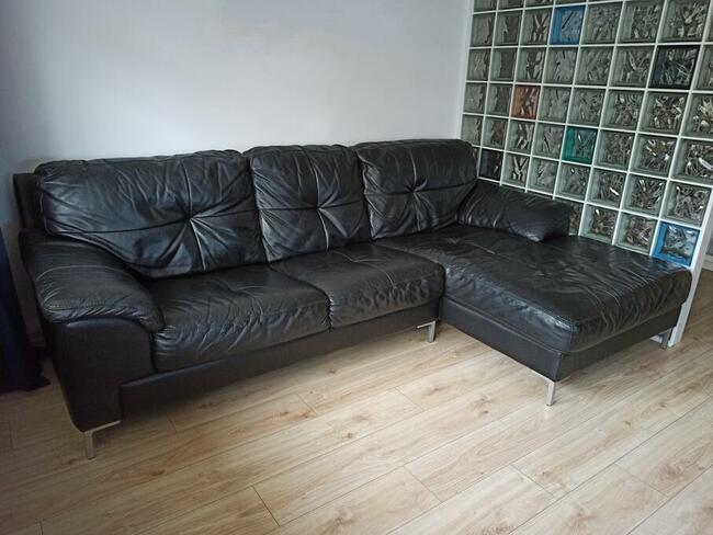 Sofa narożnik, skóra naturalna 250x160