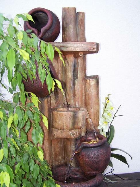 FONTANNA OGRODOWA NA PNIU wysokość 122 cm - oświetlenie