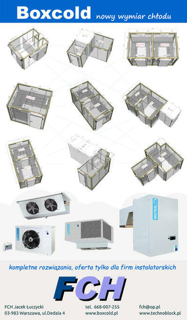 komory chłodnicze składane oraz monobloki