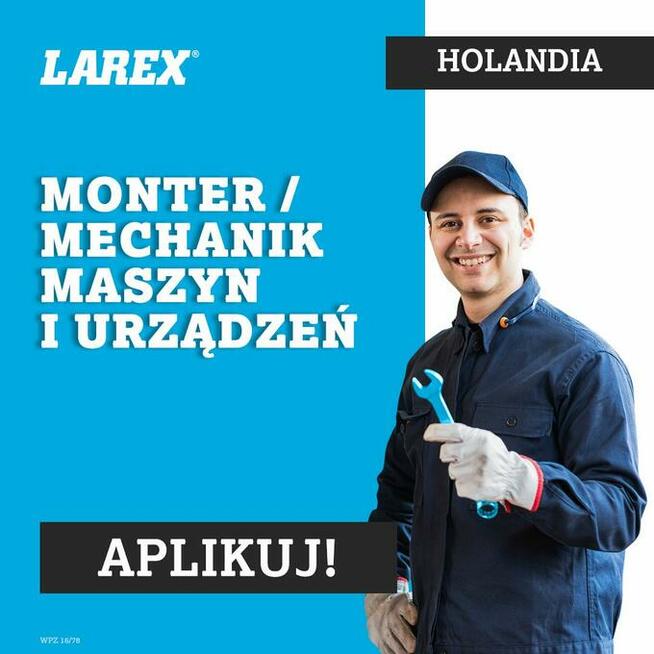 Mechanik maszyn i urządzeń (PRACA W HOLANDII)