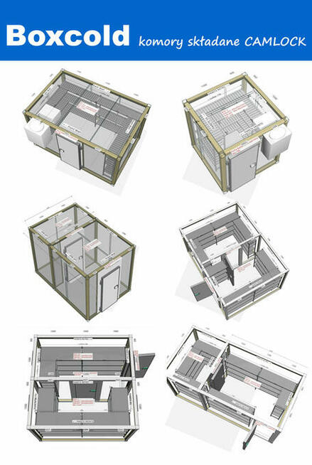 komora chłodnicza modułowa camlock , na wymiar