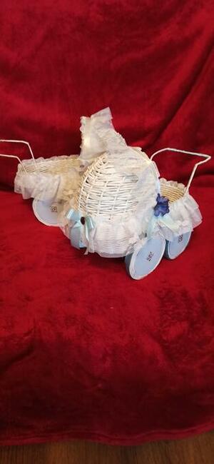 wózeczek z papierowej wikliny