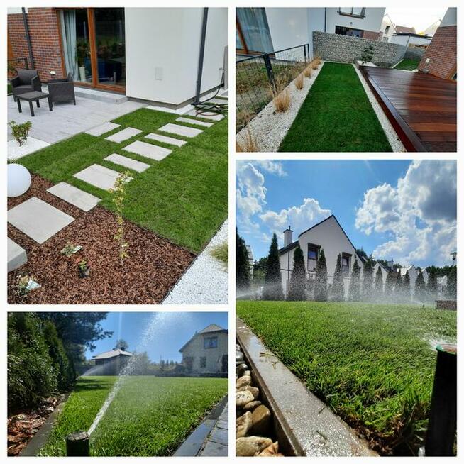 Nawadnianie taras mycie kostki taras ogród trawa z rolki