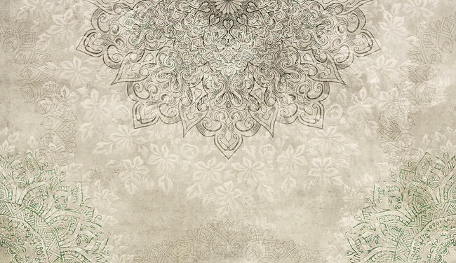 Fototapeta mandala, fizelinowa, na wymiar, struktura betonu.