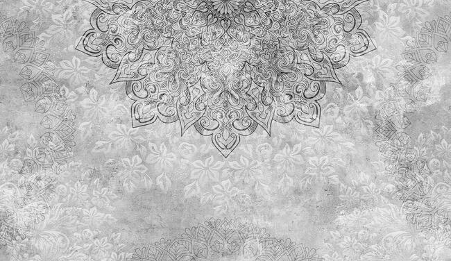 Fototapeta mandala, fizelinowa, na wymiar, struktura betonu.