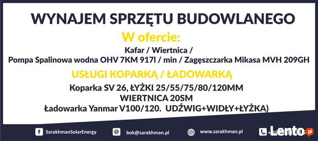 Wynajem sprzętu budowlanego