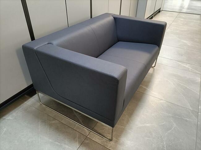 Nowa Sofa biurowa Noti Tritos szara grafit eko skóra FV