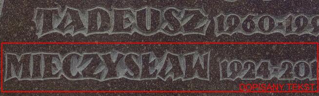 LITERNICTWO NAGROBNE - dopisywanie liter na cmentarzu, kute