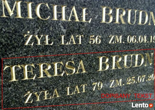 LITERNICTWO NAGROBNE - dopisywanie liter na cmentarzu, kute