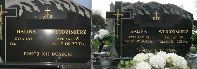 LITERNICTWO NAGROBNE - dopisywanie liter na cmentarzu, kute