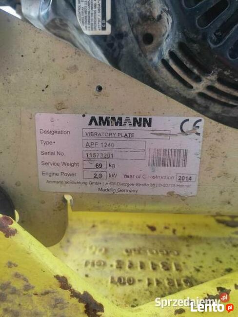 Zagęszczarka Amman APF1240 69kg 2014r.