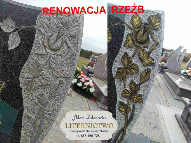 LITERNICTWO NAGROBNE - dopisywanie liter na cmentarzu, kute