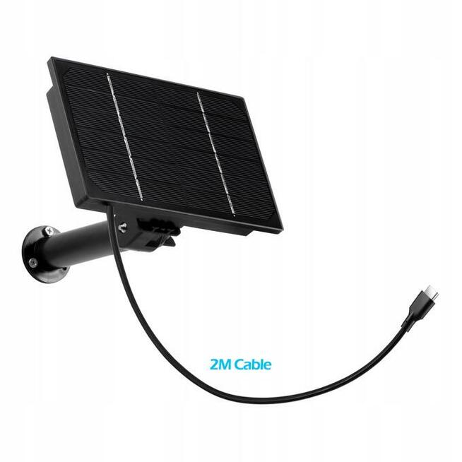 Panel solarny do kamer wifi 4G bez własnego zasilania USB C