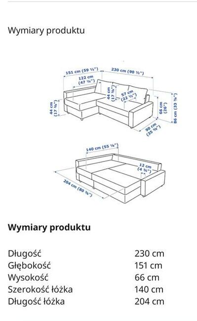 Narożnik Friheten Ikea