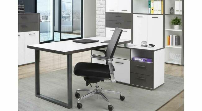 Biurko Agata Meble Keflavik KFLB141-J53 jasno-szare 2 sztuki