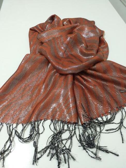Szal turecki w kolorze cegły, do sprzedania