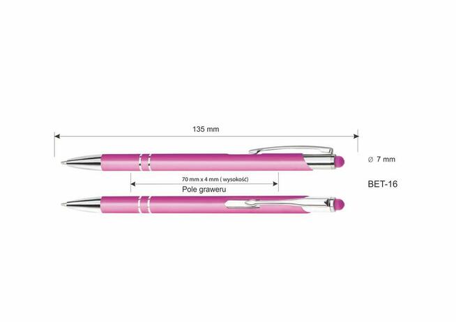 Długopisy metalowe z grawerem 100 szt. różne kolory
