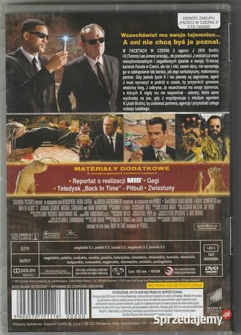 Faceci w Czerni 3 DVD