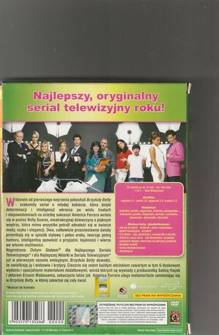 Brzydula Betty box 6xDVD sezon 1