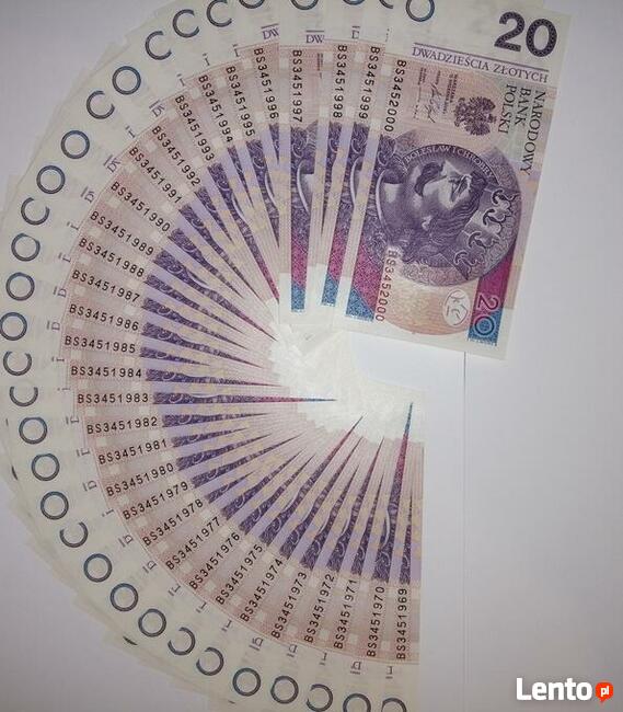 20zł seria BS UNC /345/+ROK 1967-2000 wybierz np. URODZIN?