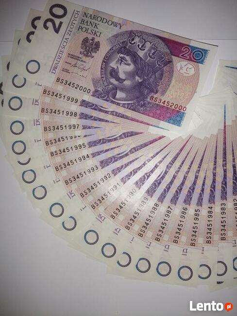 20zł seria BS UNC /345/+ROK 1967-2000 wybierz np. URODZIN?