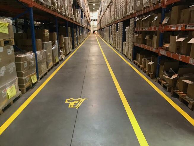 Malowanie oznakowania poziomego, hal, parkingów Konin