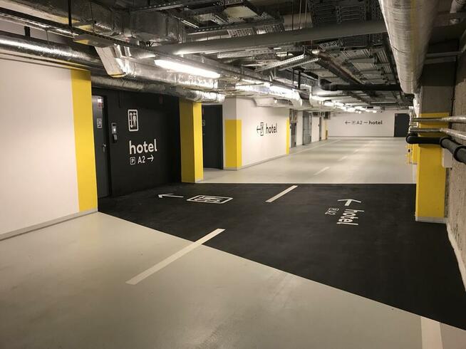 Oznakowanie poziome, pasów, hal, magazynów, parkingu Poznań