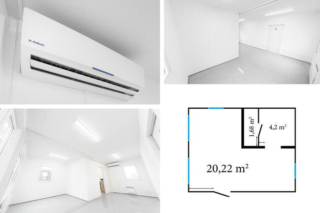 DUŻY Kontener mieszkalny socjalny pawilon biurowy klimatyzac