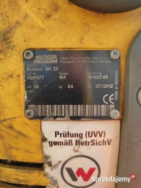 Młot wyburzeniowy Neuson Wacker BH23
