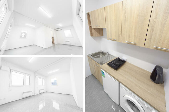 DUŻY Kontener mieszkalny socjalny pawilon biurowy klimatyzac