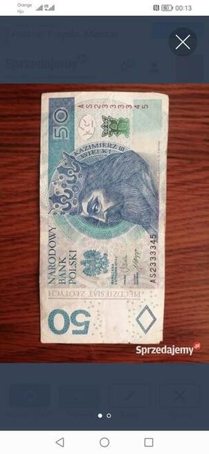 50zł z 2012r ciekawy numer