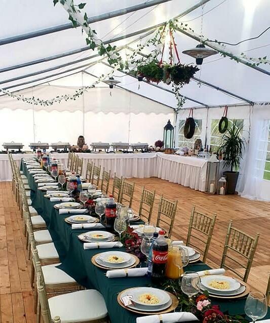 Wynajem namiotów, stołów, krzeseł, obrusy, dekoracje, namiot