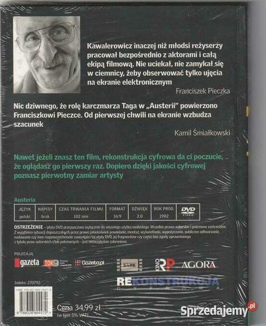Franciszek Pieczka. Austeria płyta DVD