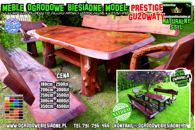 Meble ogrodowe z drewna biesiadne z dostawą
